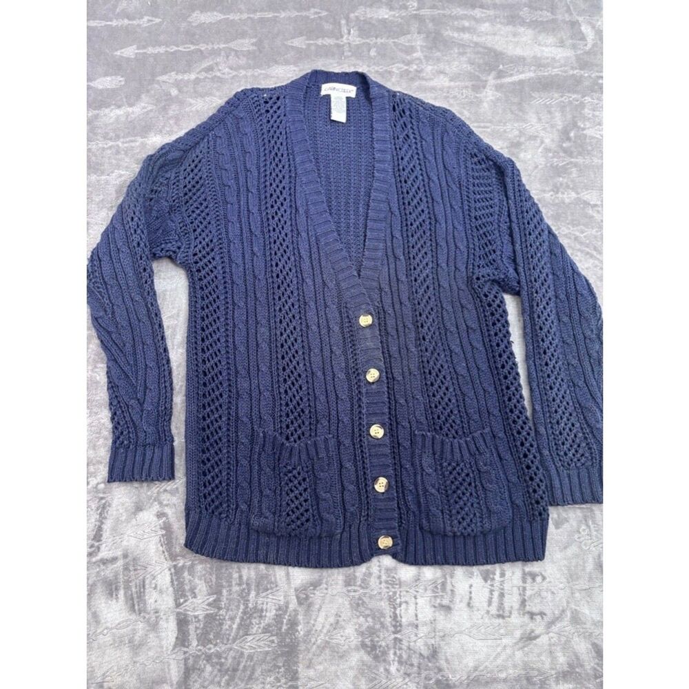 Cabin Creek Navy Cardigan Sweater for Women - Size L